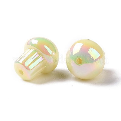 УФ-покрытие радужные переливающиеся непрозрачные акриловые бусины OACR-C010-07E-1
