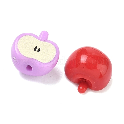 Печатные непрозрачные акриловые бусины&nbsp;RESI-K203-20-1