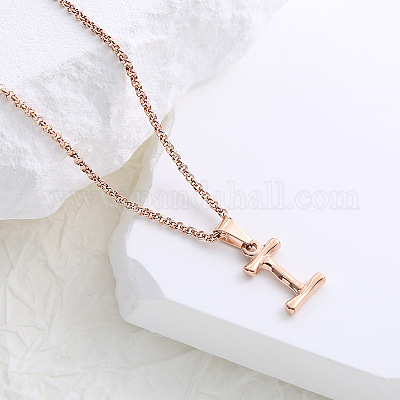 Ожерелья с подвесками из нержавеющей стали с буквами для женщин и мужчин GR8130-9-1