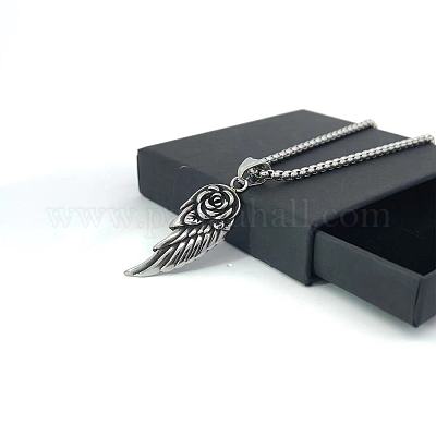 Мужские ожерелья с подвеской в виде крыла ангела из нержавеющей стали BI7944-1