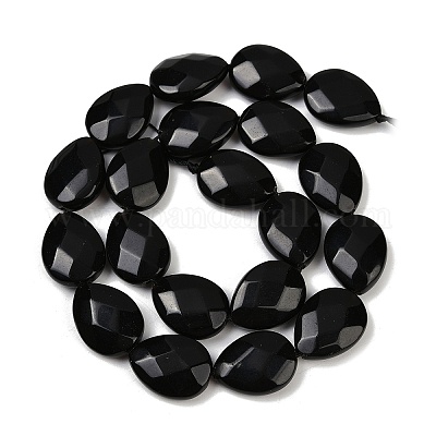 Натуральный черный обсидиан бисер пряди G-F795-A01-1