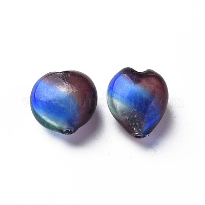 Прозрачные бусины из дутого стекла ручной работы GLAA-T012-43-1