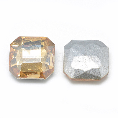 Заостренные заднее стекло горный хрусталь кабошоны RGLA-T033-10x10mm-09-1