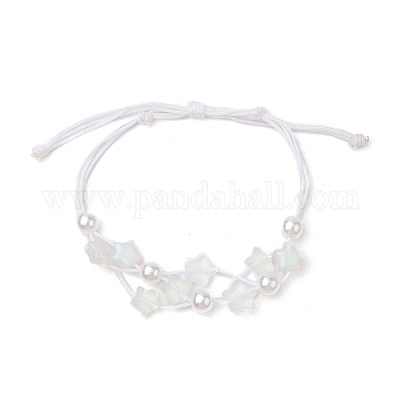 Регулируемые нейлоновые нити плетеные браслеты из бисера BJEW-JB11560-02-1