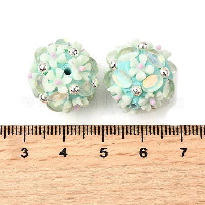 Ручной полимерной глины шариков Rhinestone FIND-NH0001-15B-1