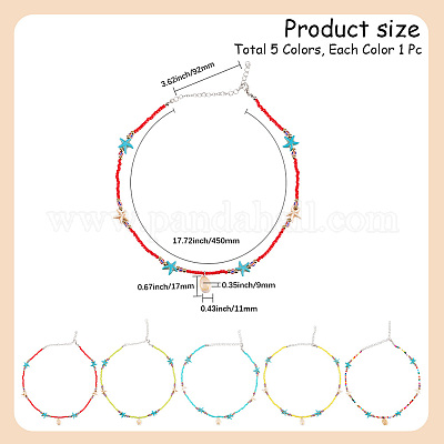 5 шт. 5 цвета NJEW-CY0001-04-1