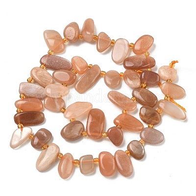 Натуральный Sunstone бисер пряди&nbsp;G-P604-A04-01-1