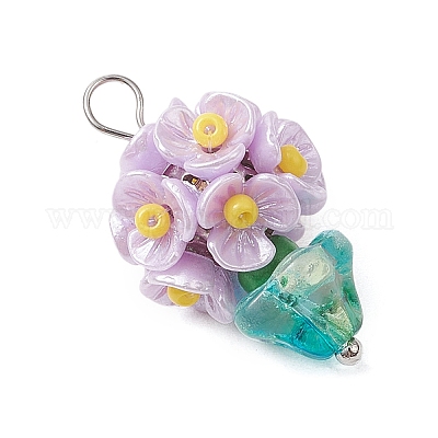 Подвески для цветочных горшков из стеклянных бус PALLOY-MZ00520-04-1