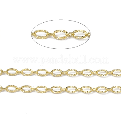 Латунные текстурированные овальные звенья цепи CHC-P010-06G-1