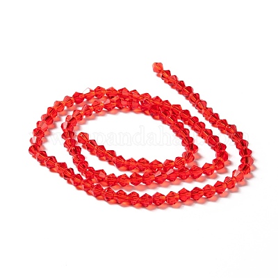 Граненые двухконусные стеклянные бусины EGLA-P017-4mm-M-1