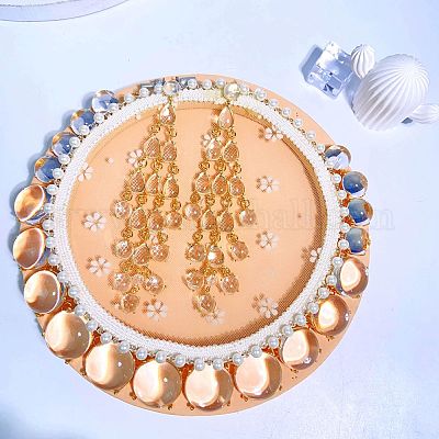 Комплекты из цепочек-цепочек из сплава и прозрачного акрила и сережек-гвоздиков WGB9BD2-13-1