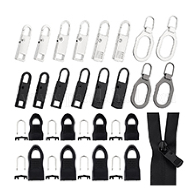 Наборы слайдеров для застежек-молний из сплава и резины&nbsp;FIND-PH0027-34-1