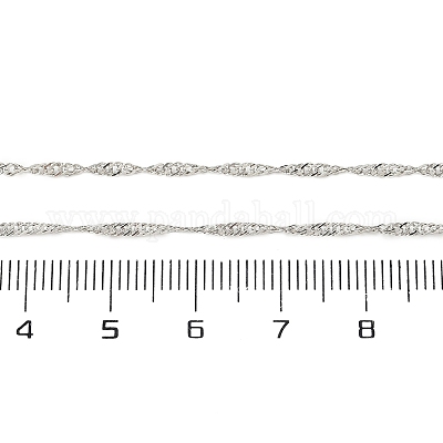 Латунные цепочки сингапур ожерелья для женщин NJEW-D302-34P-1