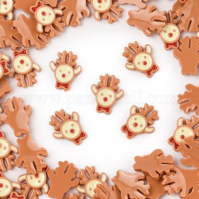 Кабошоны из светящейся смолы на рождественскую тематику RESI-U003-02K-1