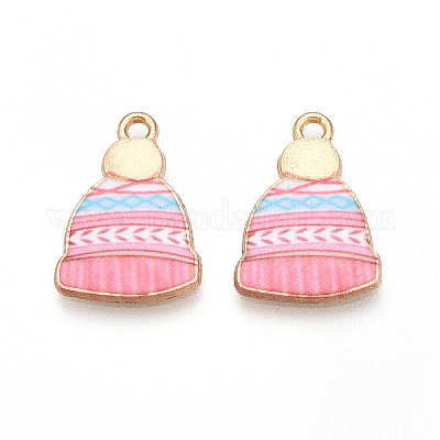 Подвески из сплава с принтом на зимнюю тематику PALLOY-H127-03G-05-01-1