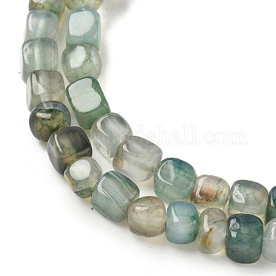 Нити бусин из натурального агата с прожилками дракона (окрашенные и нагретые) G-G177-E11-03-1