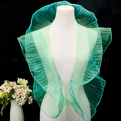 10 ярд прозрачного полиэстерового кружева с плиссировкой OCOR-GF0004-74D-1