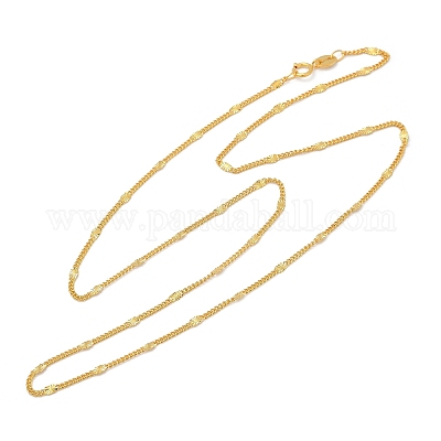 925 овальное витое ожерелье из стерлингового серебра NJEW-H056-01C-G-1