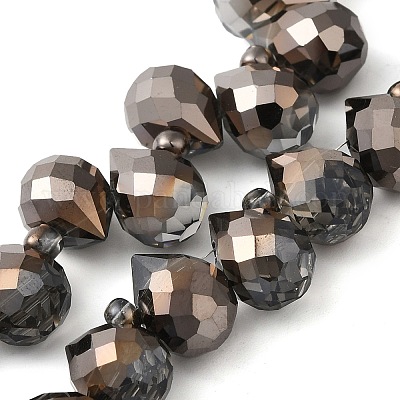 Стеклянные бусины с гальваническим покрытием  EGLA-D030-17G-1