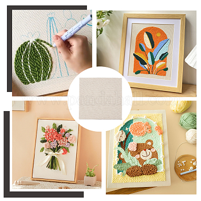 Ткань с перфорированной иглой и бамбуковыми квадратными рамками TOOL-WH0051-89-1