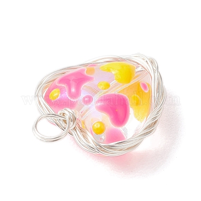 Подвески из стеклянной эмали ручной работы PALLOY-JF04261-02-1