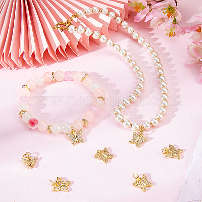 6шт латунные подвески из кубического циркония с микро-паве KK-BBC0016-80A-1