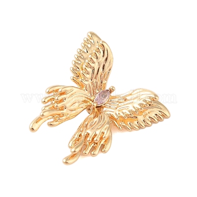 Латунь со стеклянными бусинами KK-B100-045G-02-1