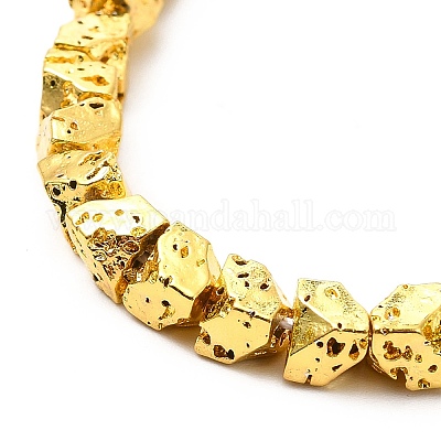 Гальванические бусины из натуральной лавы&nbsp;G-G984-11G-1