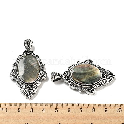 Натуральные черные губные оболочки большие подвески FIND-Z032-02A-1