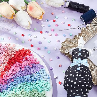 240шт. набор из 12-х цветных матовых мини-пуговиц из смолы с 2 отверстиями BUTT-NB0001-62-1