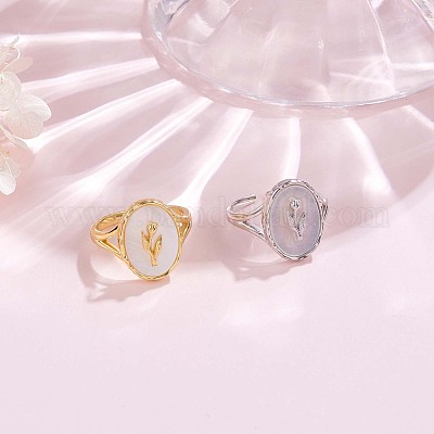 925 овальное кольцо из стерлингового серебра с открытыми тюльпанами JR898B-1