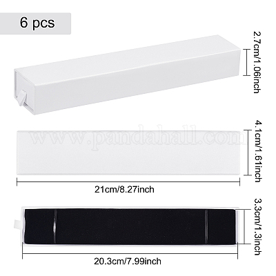 Картонные коробки ящика ожерелья CBOX-WH0006-06B-1