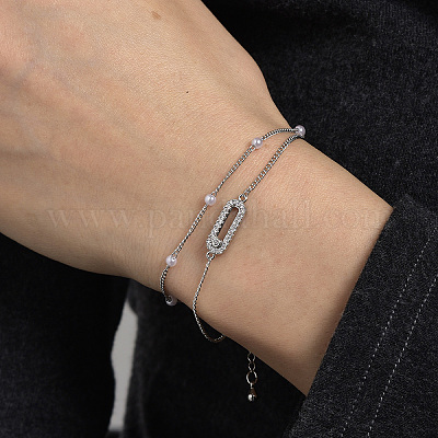 Латунные многорядные браслеты с цепочкой панциря AC9021-2-1