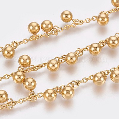 Браслеты-подвески из нержавеющей стали 304 с ионным покрытием (IP) AJEW-P069-06G-1