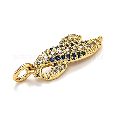 Латунные микро проложить кубического циркония подвески ZIRC-O039-05G-1