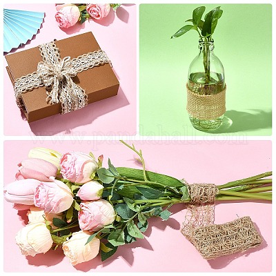 Плетеная лента из мешковины&nbsp;OCOR-YW0001-08-1