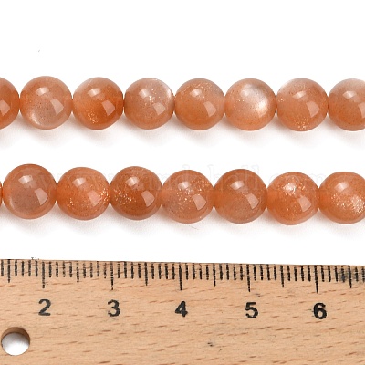 Нити бусин из натурального персикового лунного камня G-L634-B06-8mm-1