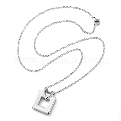 Ожерелья из нержавеющей стали 304 в форме сердца и квадратной урны для пепла STAS-Z106-07P-1