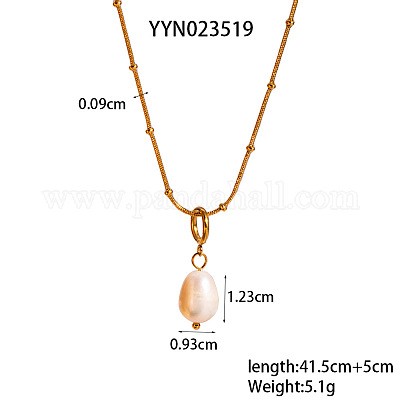 Простые и элегантные ожерелья с подвеской из натурального пресноводного жемчуга «картошка» TT0391-1