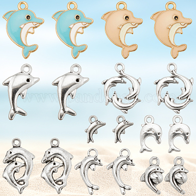 Подвески из сплава дельфинов FIND-SC0016-40-1