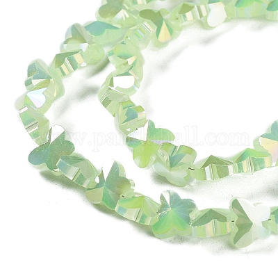 Гальванические нити стеклянных бусин-бабочек EGLA-A036-08A-AB01-1