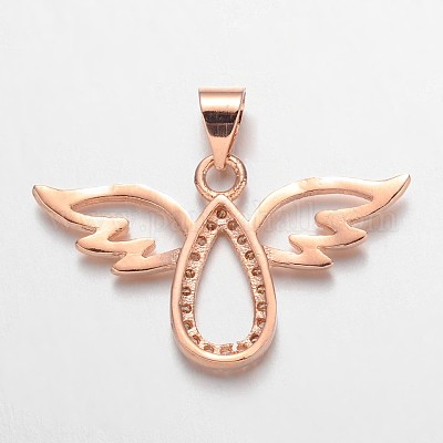 Ангел латуни микро проложить кубического циркония подвески ZIRC-F011-28-FF-1