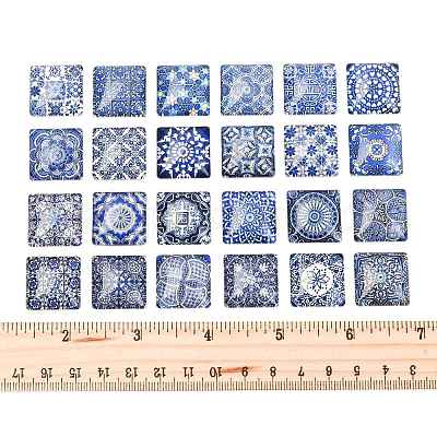 24шт стеклянные кабошоны GGLA-FS0001-22-1