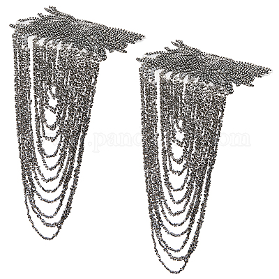 2 шт. эполеты с кисточками из смоляных бусин FIND-FH0016-57A-1