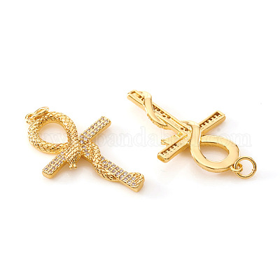 Латунные микро проложить кубического циркония подвески KK-I672-10G-1