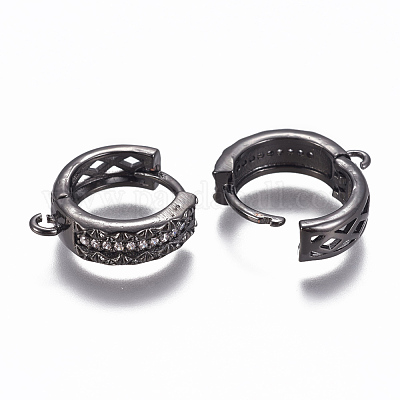 Латунные серьги-обручи ZIRC-F103-11-1