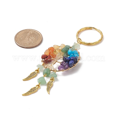 Брелок из натурального зеленого авантюрина X1-KEYC-JKC00435-03-1