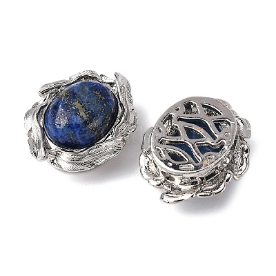 Окрашенный натуральный лазурит овальные многорядные звенья G-G207-02P-06-1