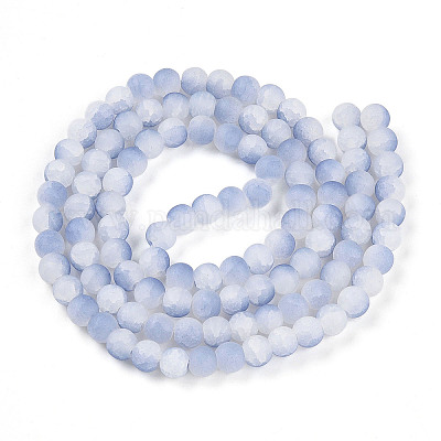 Стеклянные бусины кракле X1-GLAA-N009-8mm-07-1