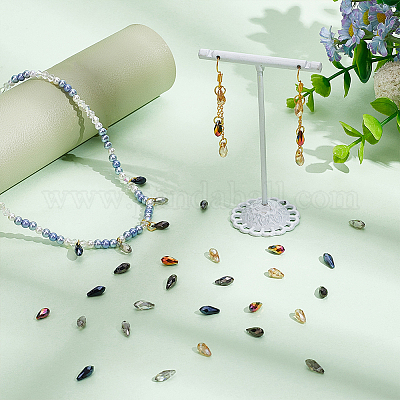 100шт 5 цвета гальванические стеклянные бусины EGLA-PH0001-49-1